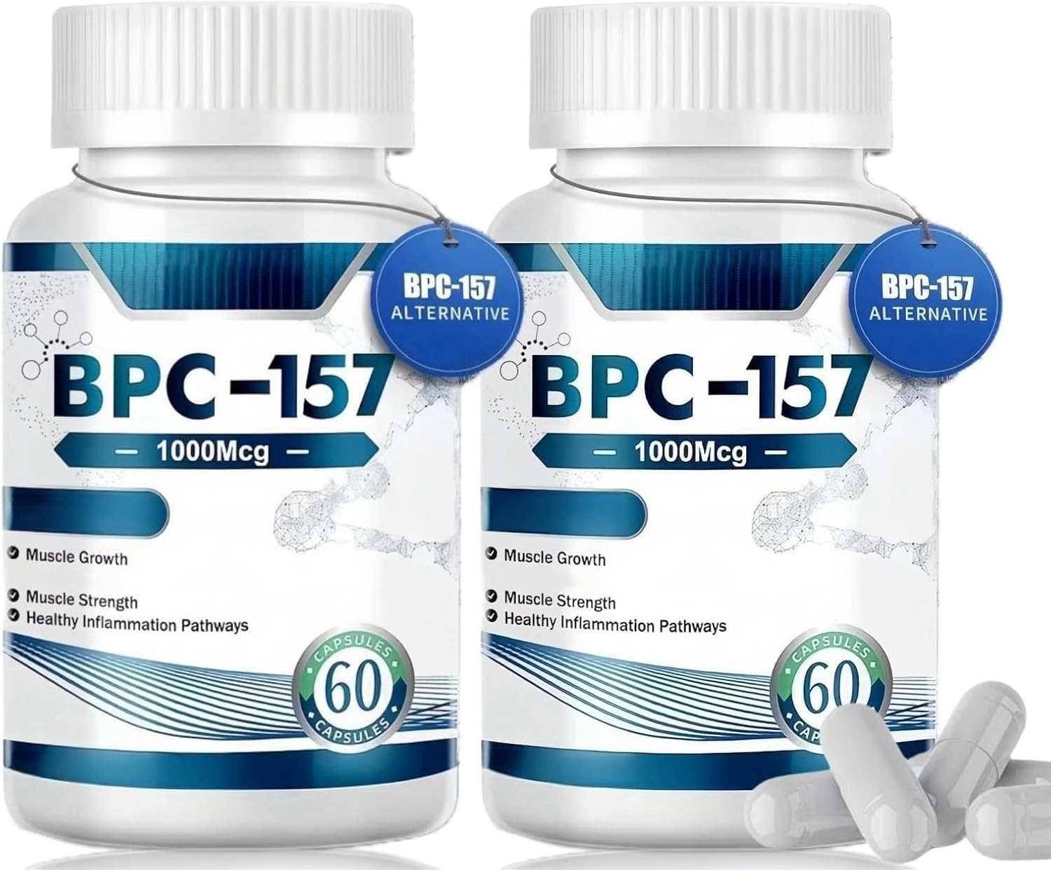 2bottles Bpc 157 Pep/Tide Capsules,Vitam/Ins for Energy and Tiredness,Muscle&Workout Reco/Very,Pepti/Des for Muscle Growth,New Peptide Capsules Pro,Energy Tab/Lets for Tiredness,New Protective of Body