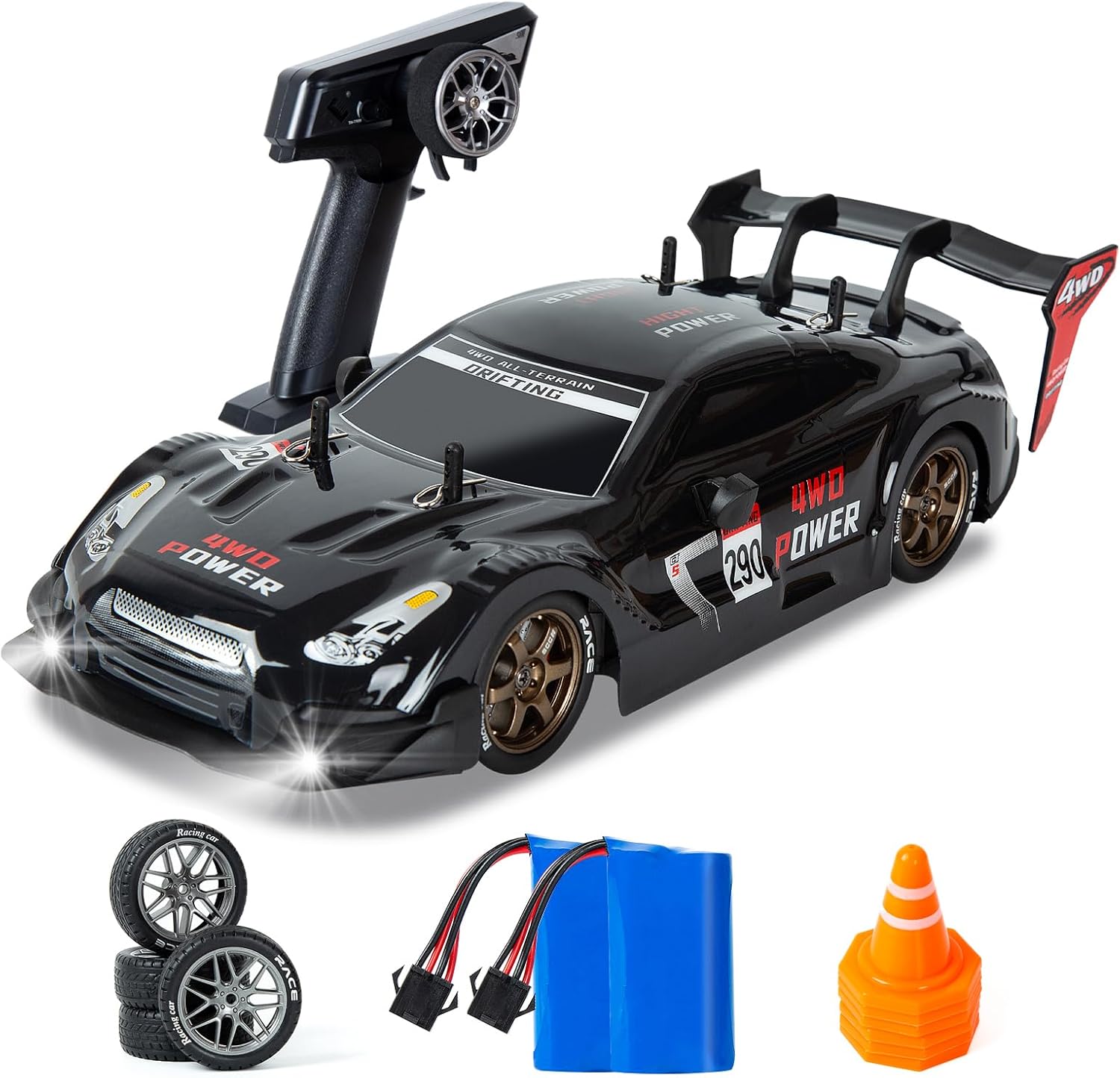 BORSTOYPRO RC Drift Car, 1:14 Remote Control Drift Car 4WD GT Drift RC Cars High Speed Racing Vehicle Drifting Cars with Proportional Throttle Toy for Adults Boys Kids