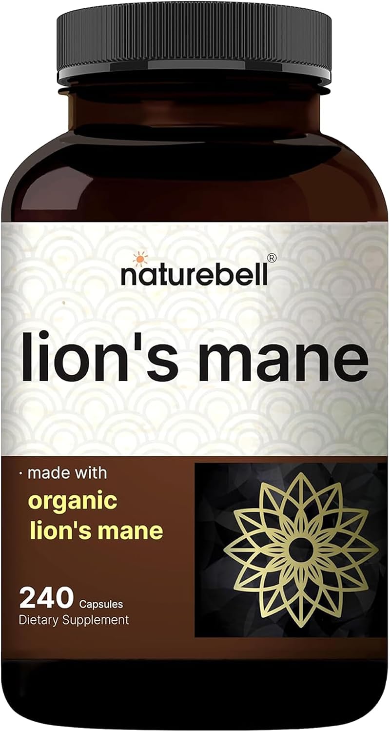 NatureBell Lion's Mane 600mg, 240 Capsules
