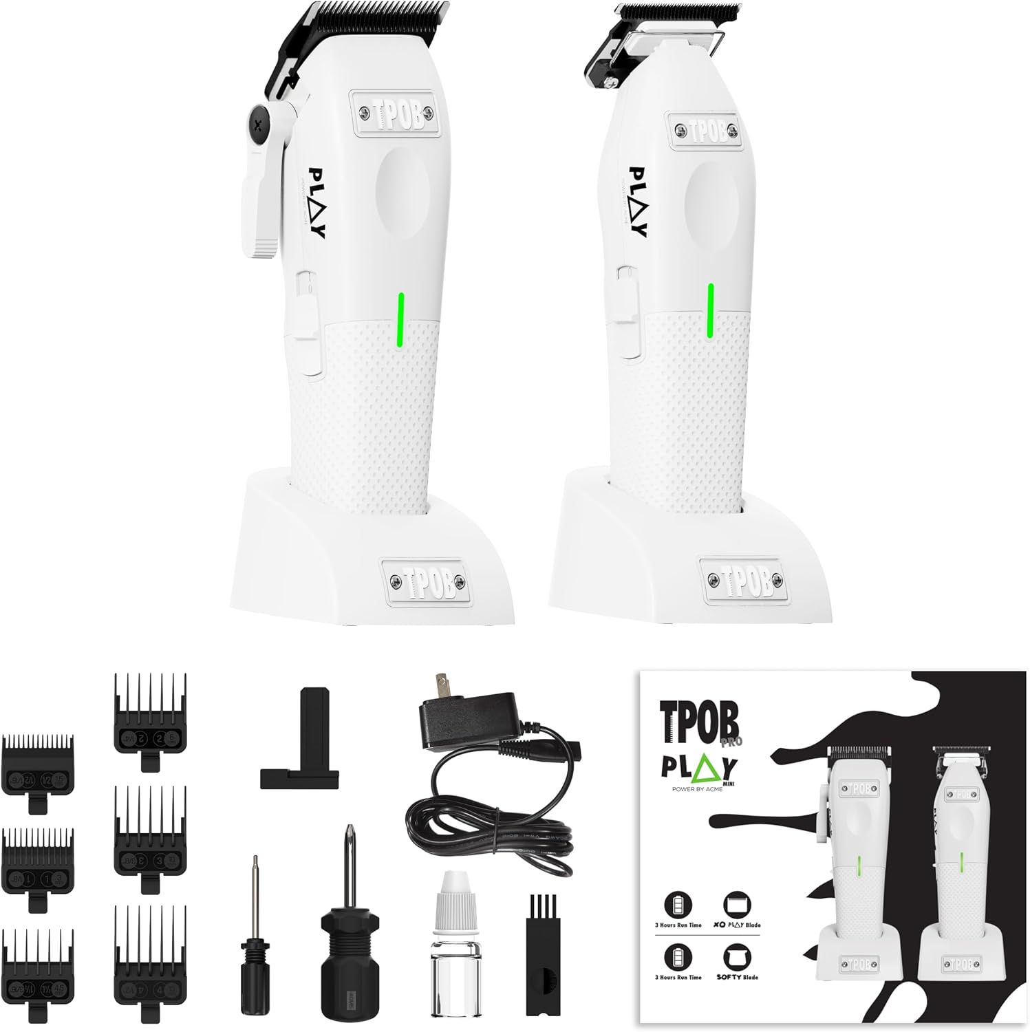 TPOB Mini Play Professional Hair Clippers (Whiteout Set)