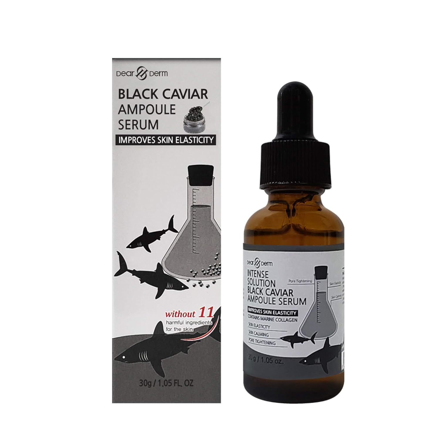 Dearderm Caviar Intense Solution Ampoule Serum, 1.05 Fluid Ounce