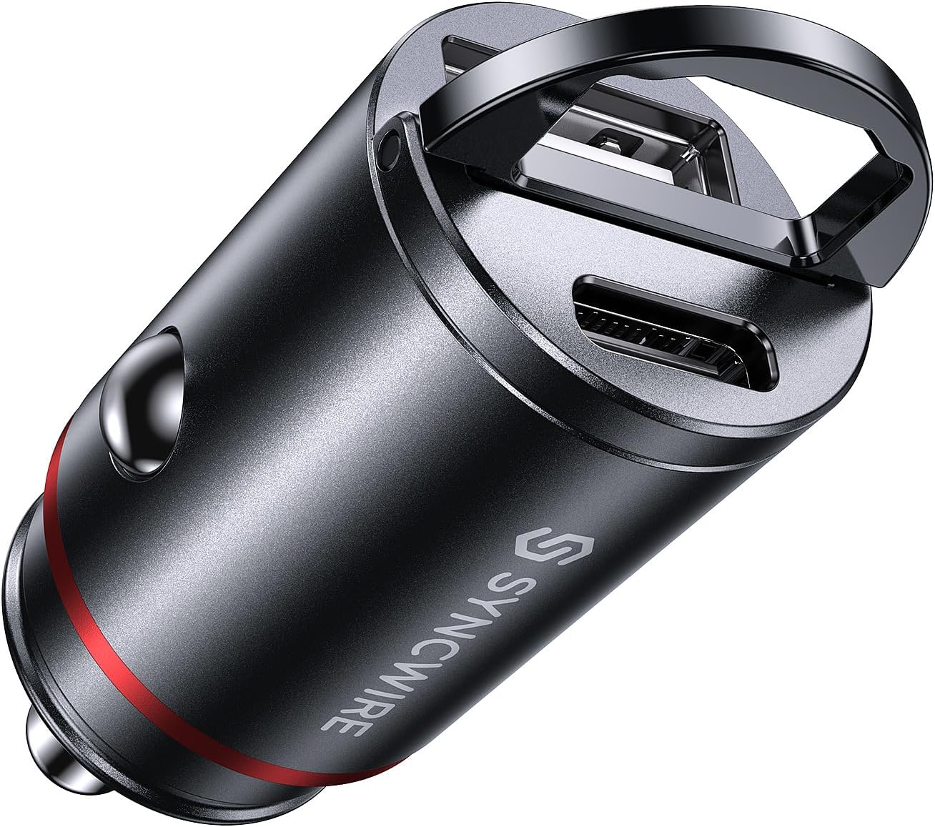Syncwire Car Charger USB C & USB Socket 12V [PD30W & QC3.0 30W] All Metal USB Car Cigarette Lighter Fast for iPhone 16 Pro Max 15 14 13 12, Samsung