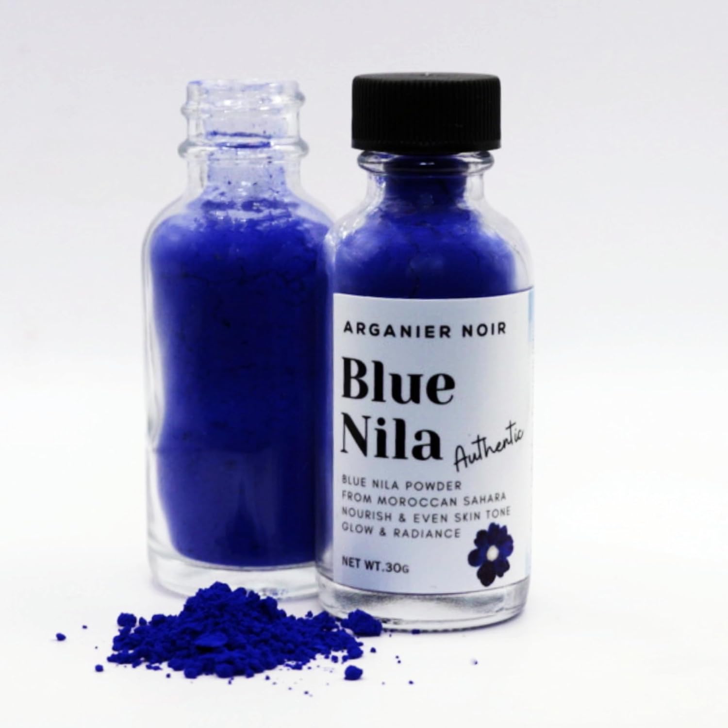Blue Nila For Face and Body Pure Moroccan Nila Powder.