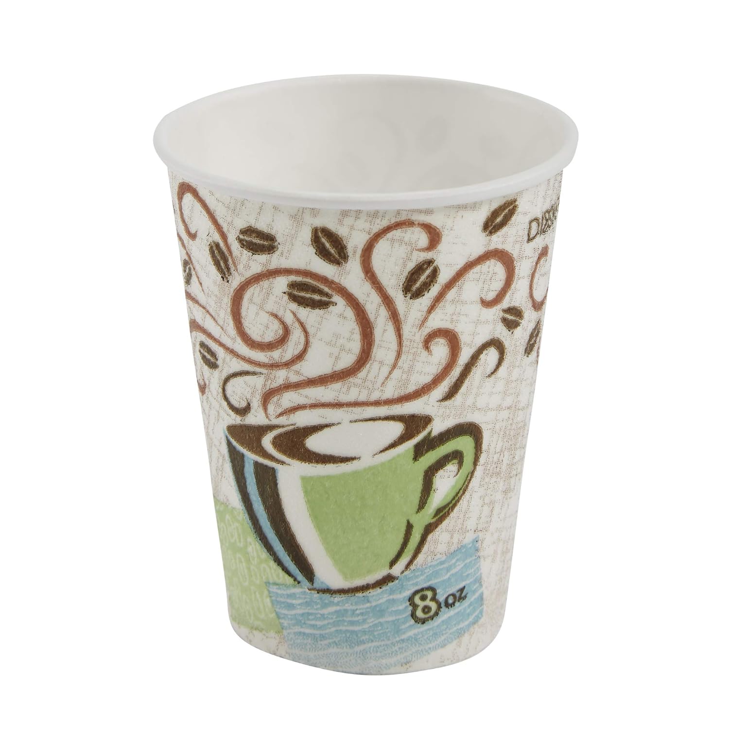 Dixie 5338CD PerfecTouch Hot Cups, Paper, 8oz, Coffee Haze (Case of 1000)