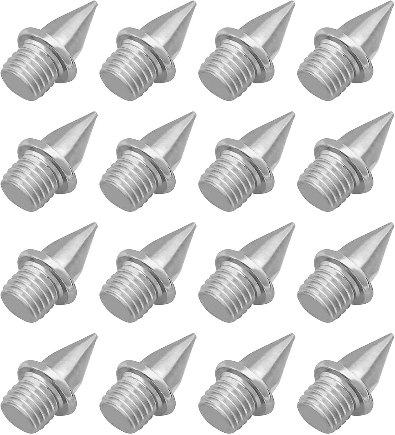 28 PCS Track Shoe Spikes Thread Diameter 5MM Spike Nails for Competition Training Cross Running Sprint on Asphalt Ash Ice Terrain Silver