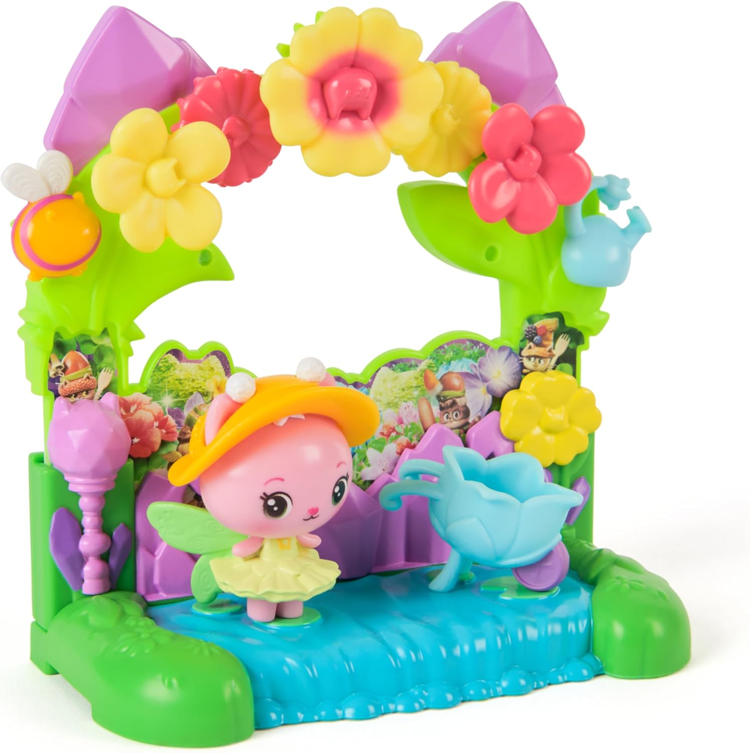 Gabby's Dollhouse The Movie Queen Kitty Fairy's Garden Balcony Playset