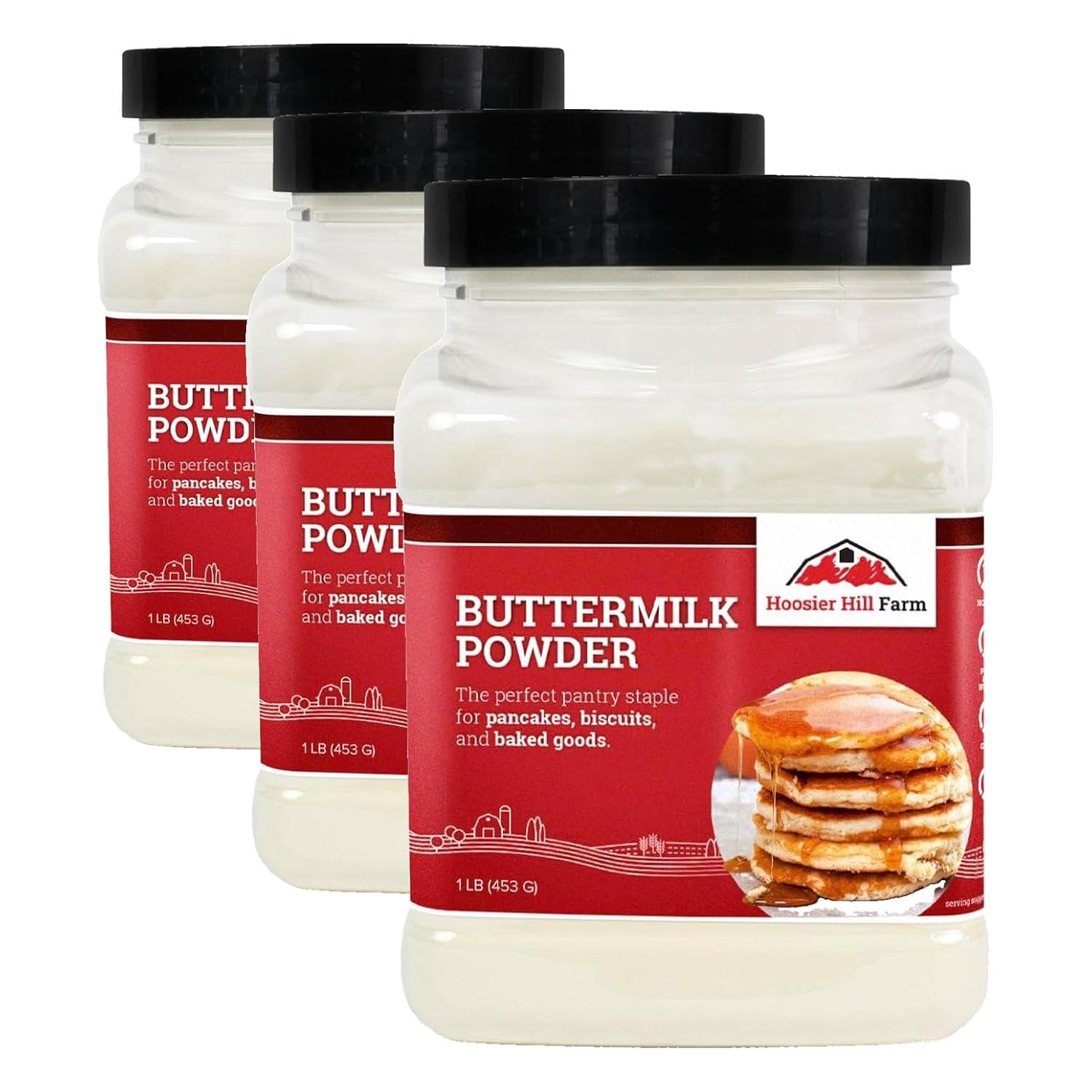 Hoosier Hill Farm Buttermilk Powder, 1LB (Pack of 3)