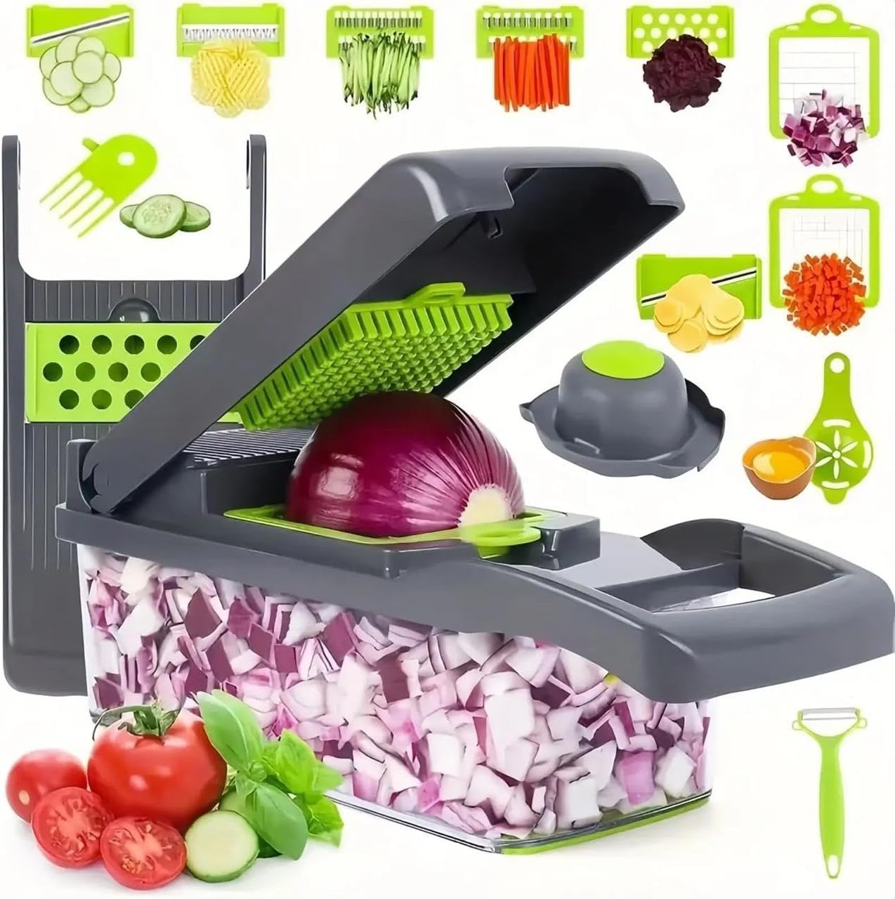 Vegetable Chopper 16 In 1 Handheld Manual Kitchen Multifunctional Potato Veggie Grater Mandoline Slicer Machine Onion Cutter And Vegetable Chopper