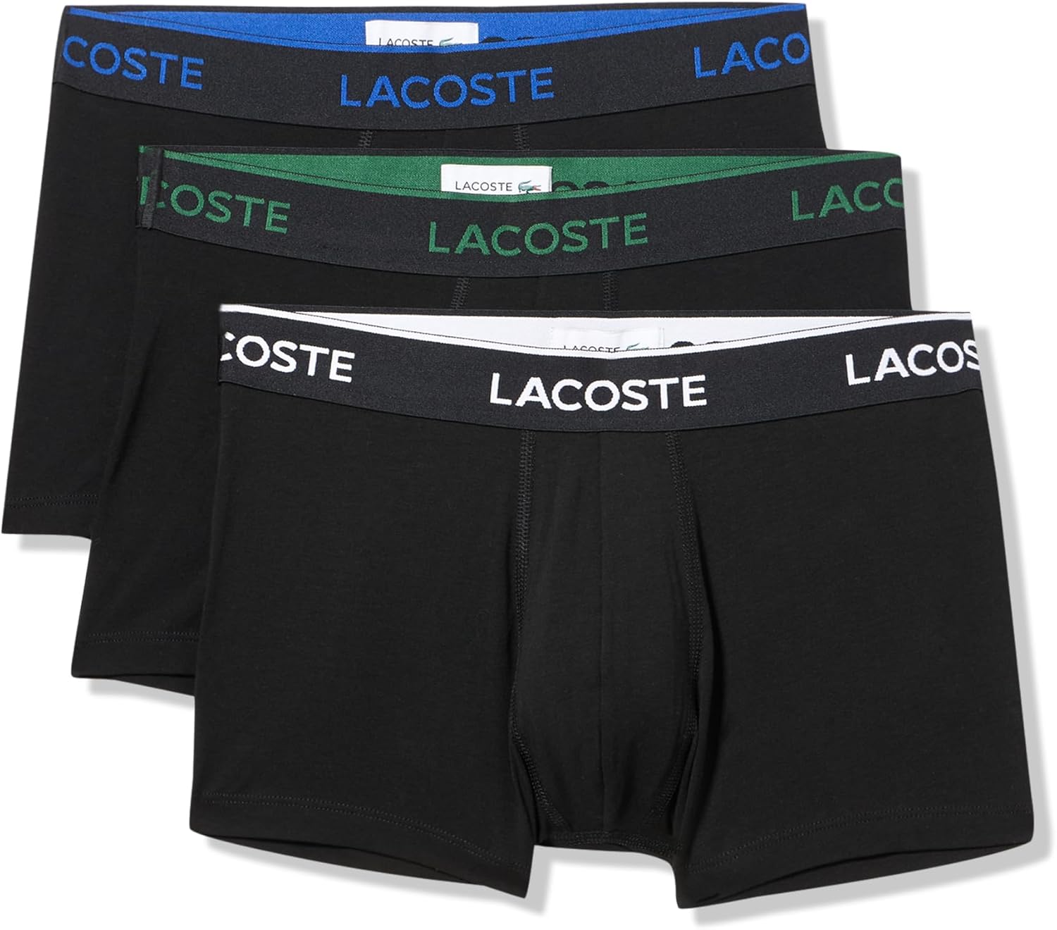 Lacoste Men's Cotton Stretch Essentials Trunks, 3-Pack (Amazon Exclusives)