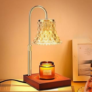 Candle Warmer Lamp with Timer & Dimmer, Elegant Candle Lamp with Adjustable Height Fits All Jar Candles, Electric Candle Lamp Warmer with 2 Premium Bulbs, Lovely Home Decor & Best Gift for Her