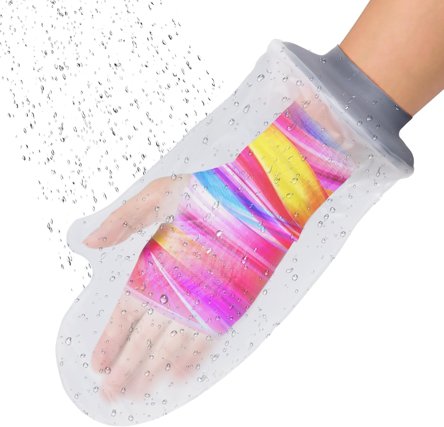COMFYTHERA Waterproof Hand Cast Cover for Shower Wound Protector Bath Adult Watertight Cast Bag Showering for Surgery Wrist, Finger, Reusable Durable (A-Hand)