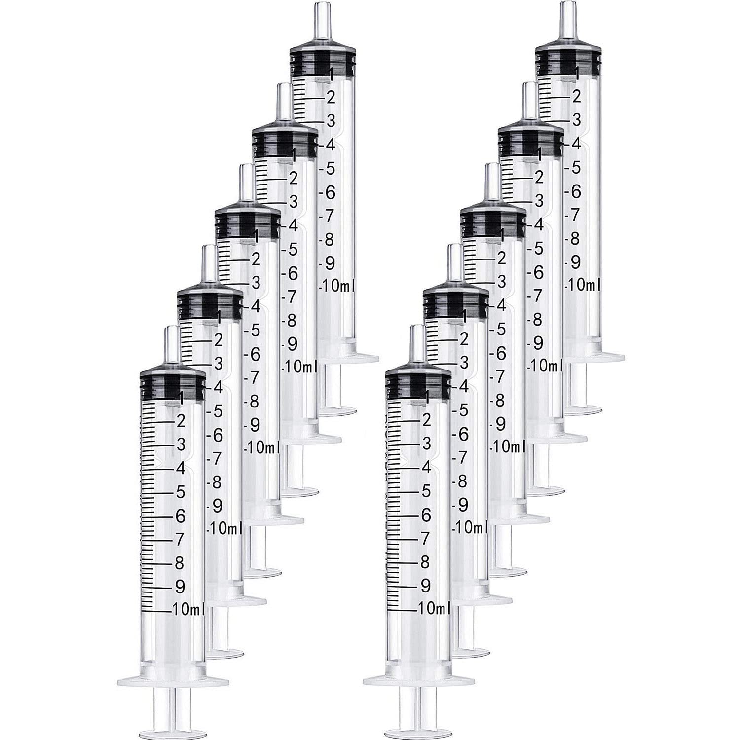 20Pcs 10ML Plastic Syringe with Measurement, Multiple Uses Measuring Syringe Tools for Measuring, Watering, Refilling