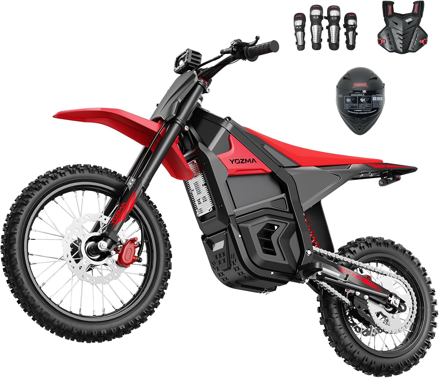 Yozma IN10 Pro Electric Dirt Bike, 5500W, 50MPH, 17"/14" Tires