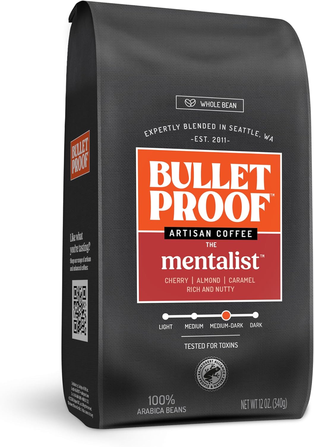 Bulletproof 'The Mentalist' Dark Roast Whole Bean Coffee 340g