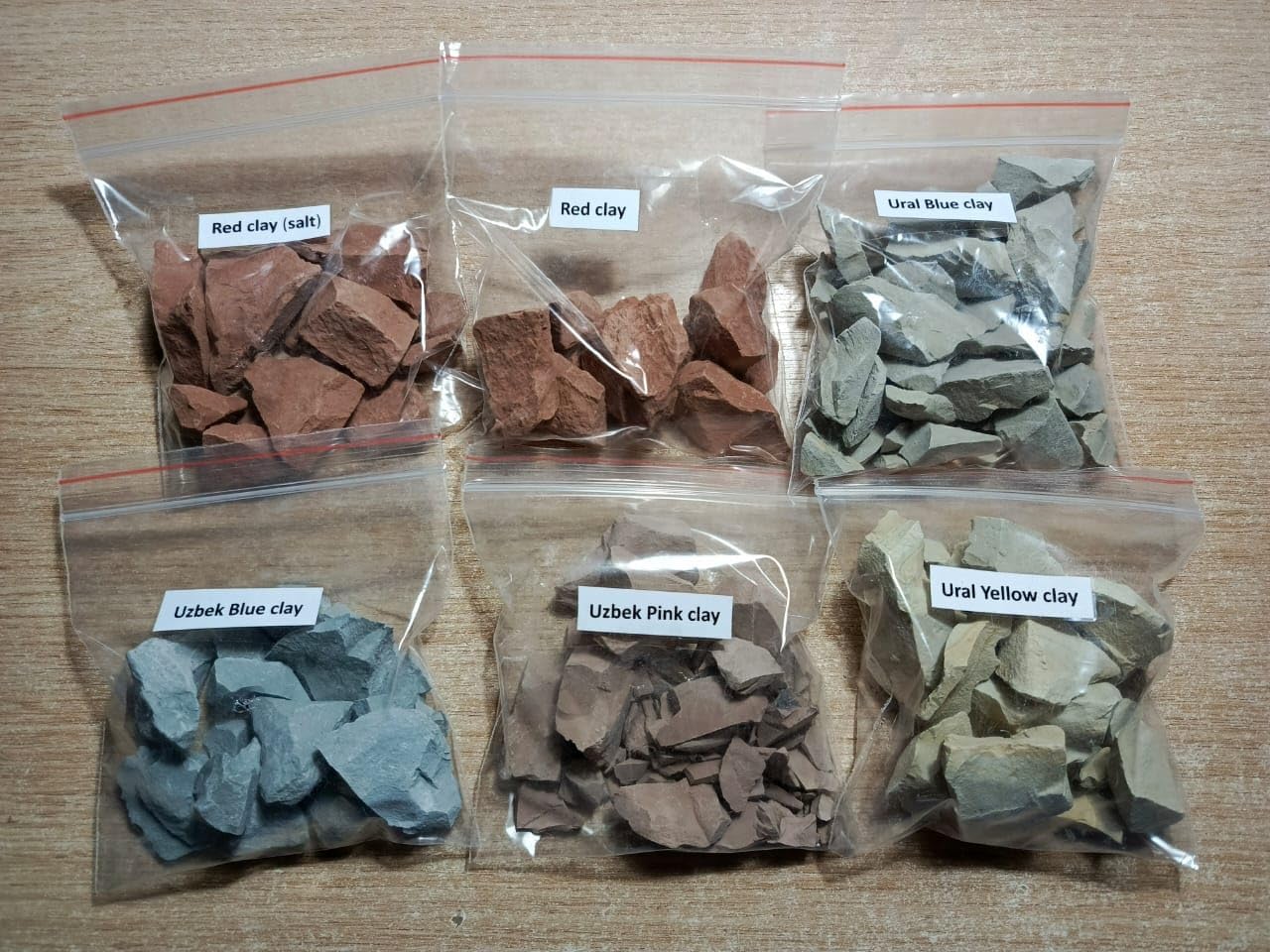 Edible Clay - Red (Salty), Red (Neutral), Ural Blue, Ural Yellow, Uzbek Pink, Uzbek Blue