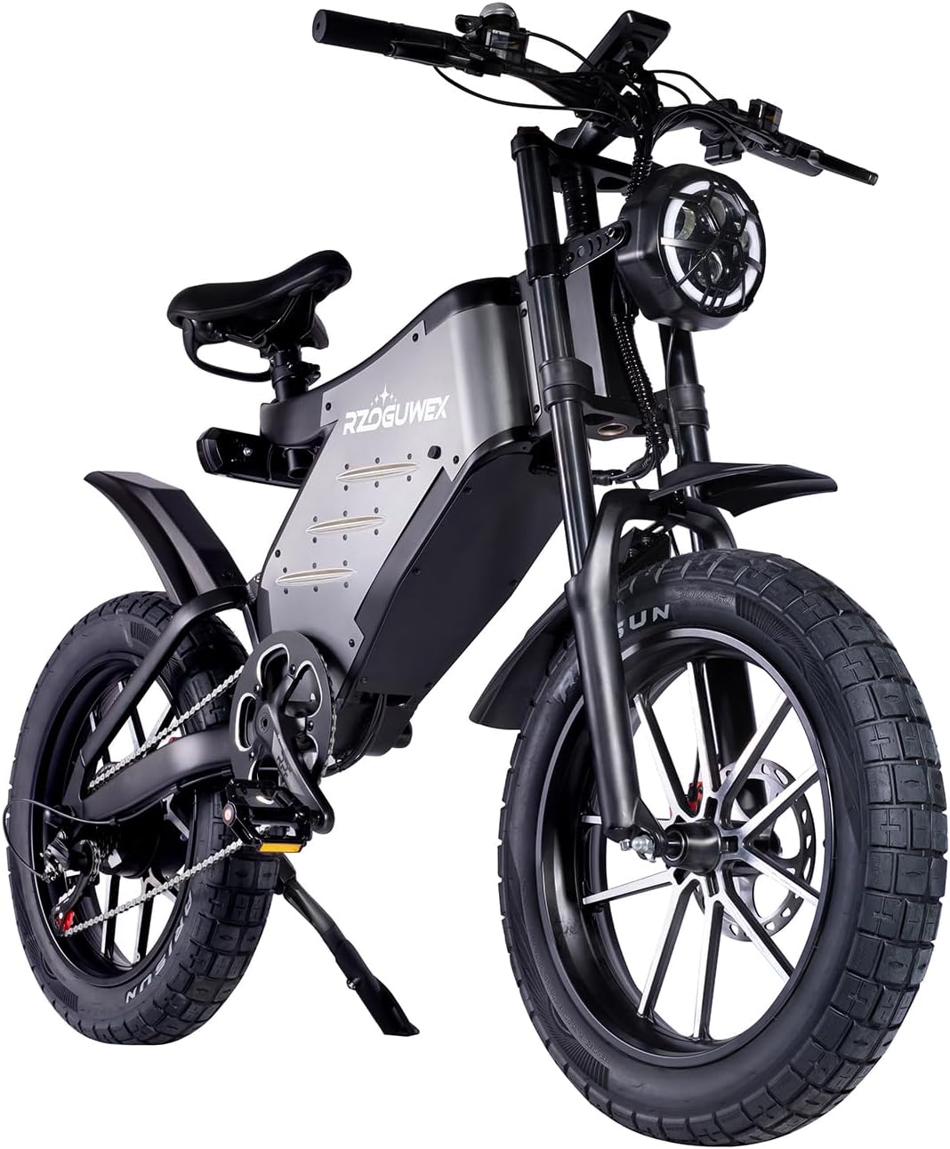 RZOGUWEX Electric Bicycle,20 Inch Off-Road EBIKE for Adults with 48V 25AH Detachable Lithium Ion Battery, Forged Mags Wheel with Dual Hydraulic Disc Brake