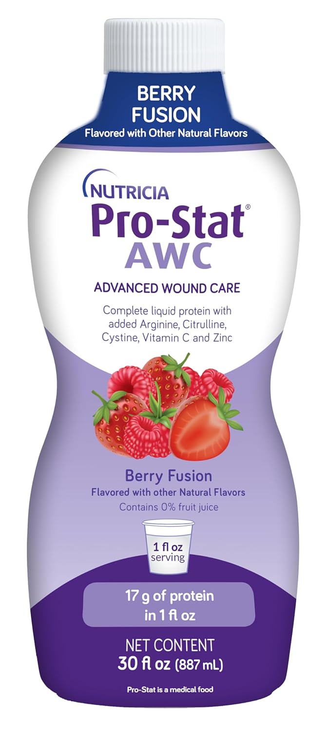 Pro-Stat Advanced Wound Care (AWC), Concentrated Liquid Protein Medical Food - Berry Fusion Flavor, 30 Fl Oz bottle