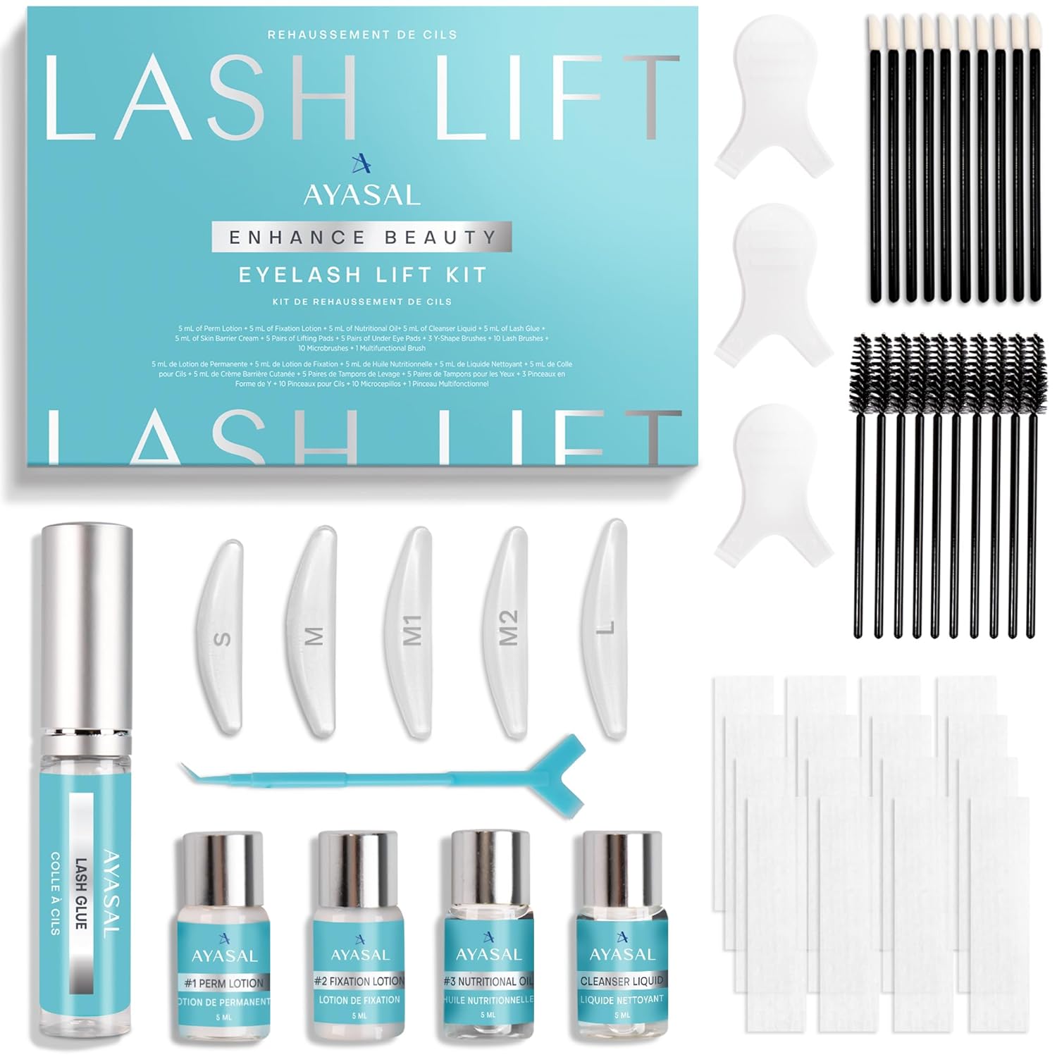 Lash Lift Kit for Eyelash Perm: Korean Thio-Free Eyelash Lift Kit for Long-Lasting Natural Curl & Self Lash Lifting – DIY Instructions Lash Lamination Set for Salon-Quality Results at Home