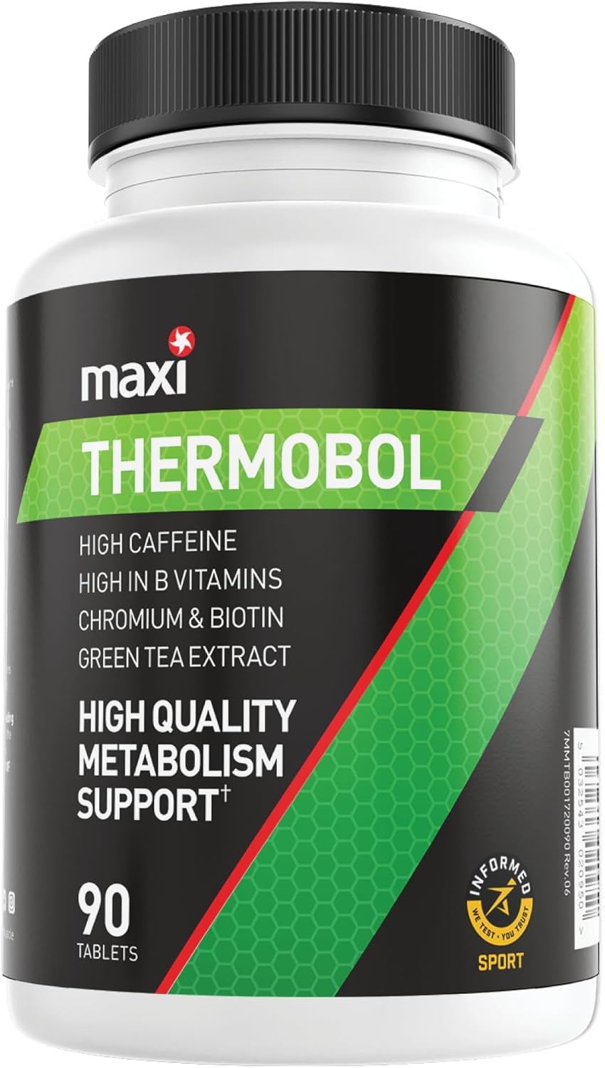 MaxiNutrition – Thermobol - Contains Chromium and Biotin, High in B Vitamins - 100mg Green Tea Extract, 130mg Caffeine per Serving, 90 Tablets