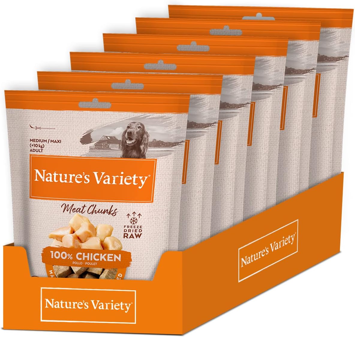 Nature's Variety Freezed Dried 100% Chicken Chunks for Adult Dogs - Case 6 x 50 g