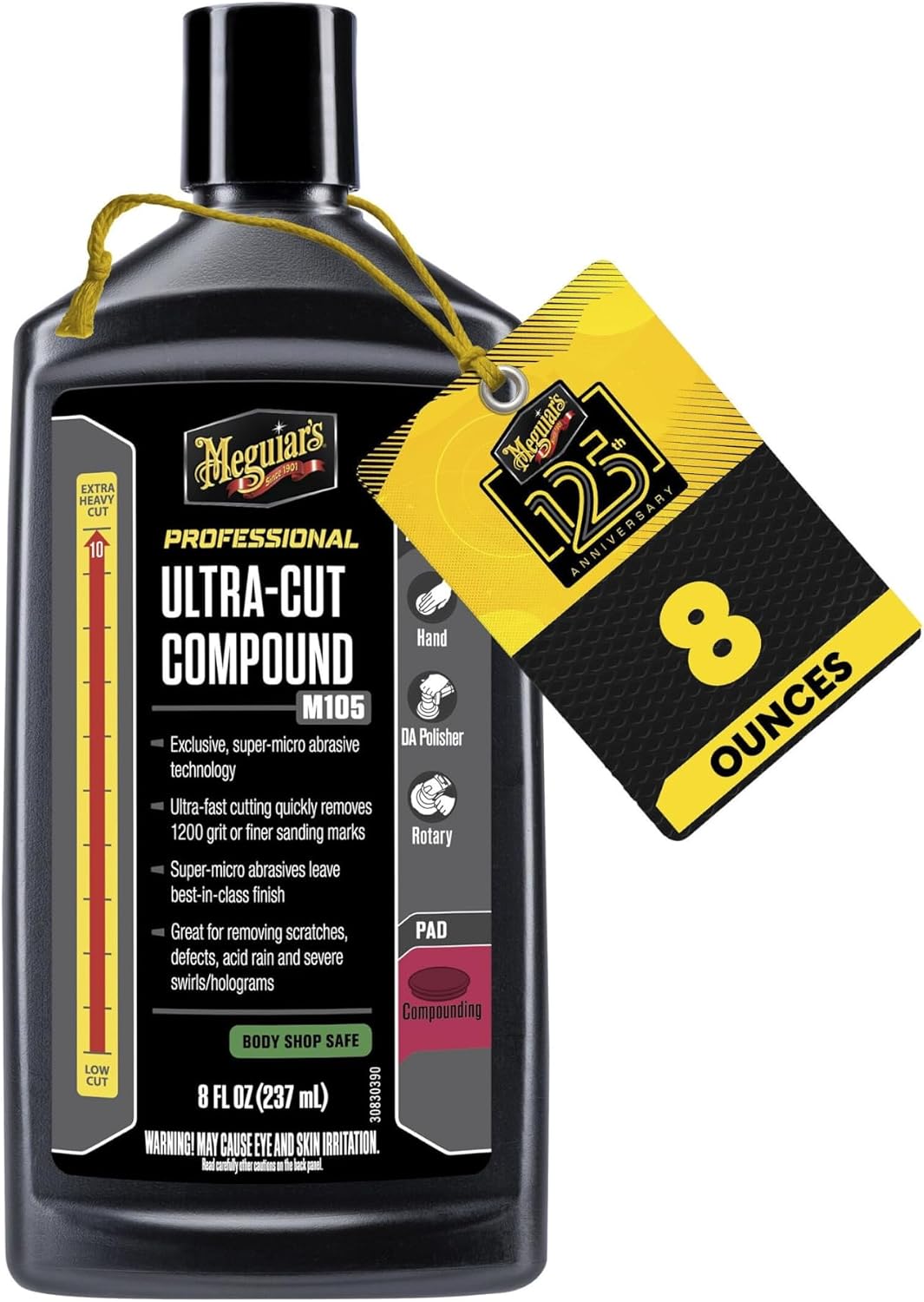 Meguiar's Professional M105 Ultra Cut Compound, 8oz