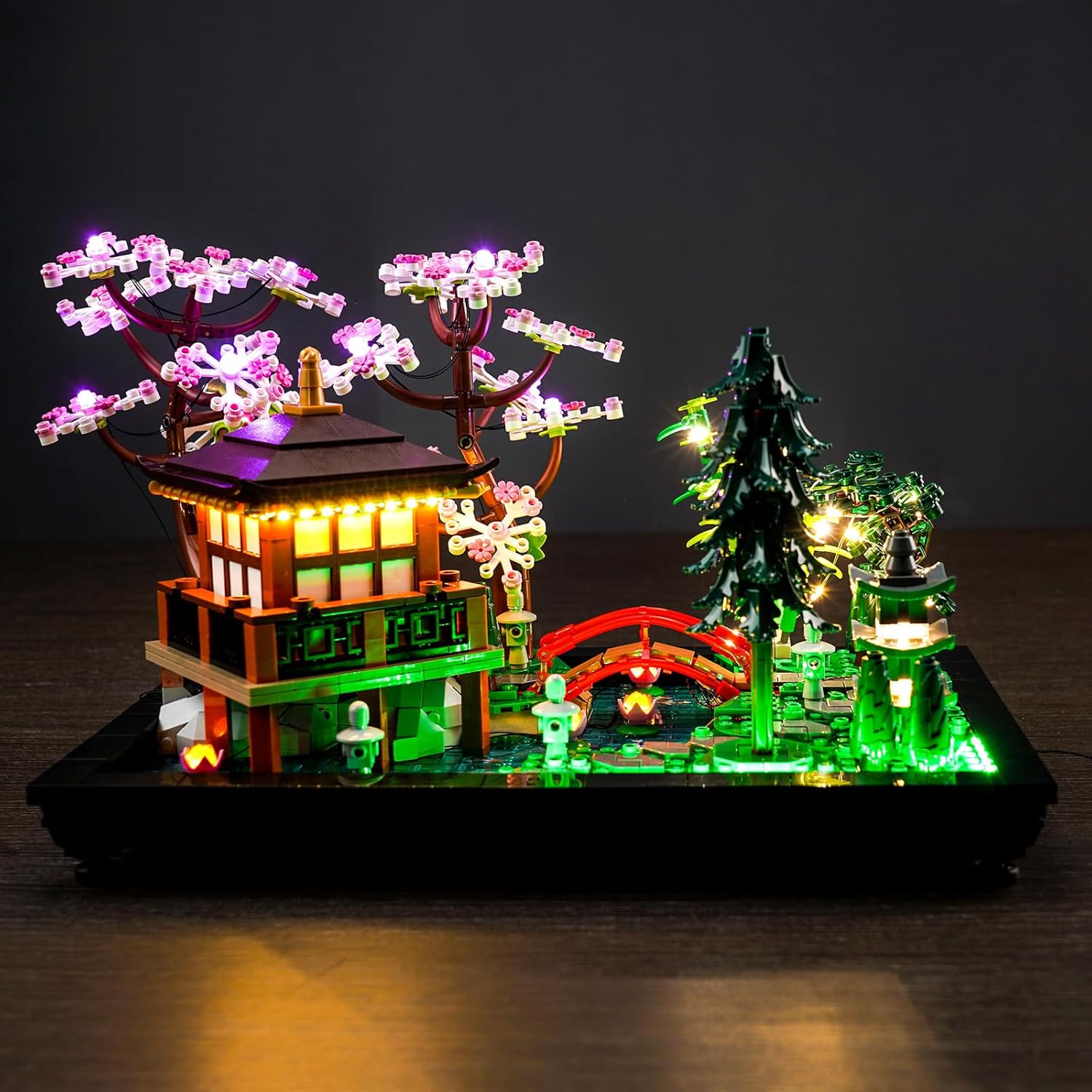 LED Light Kit Compatible with Lego Tranquil Garden 10315 Zen Garden, DIY Lighting Set Compatible with Lego Japanese Architecture 10315 Building Set (Lights Only, No Models)