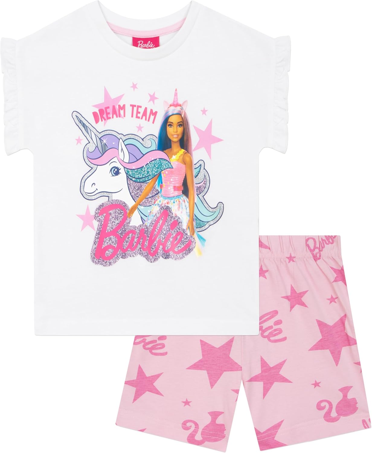 Barbie Girls Pyjamas | Unicorn Pyjamas | Pink Girls' Pyjama Sets | Ages 4 To 12 Years