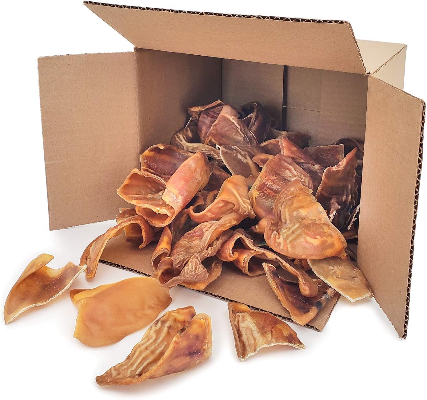 Best Pet Supplies GigaBite Roasted Pig Ears for Dogs - Natural Dog Chews, Roasted Pigs Ears, Safe for Puppies and Aggressive Chewers, Cleans Teeth and Gums - Half-Cut, Pack of 60