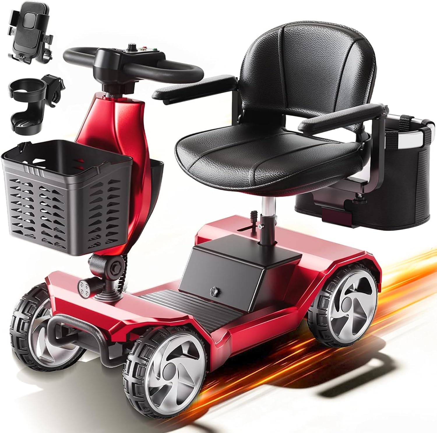 Foldable Lightweight Mobility Scooters for Seniors & Adults 330LBS Capacity