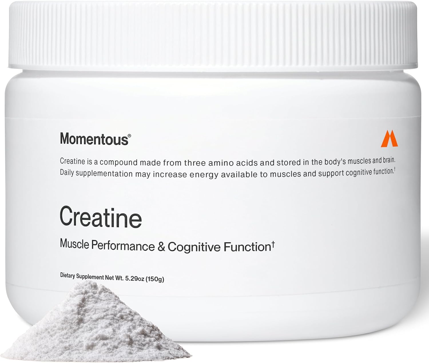 Momentous Creatine Monohydrate Powder, 5g per Serving, Unflavored
