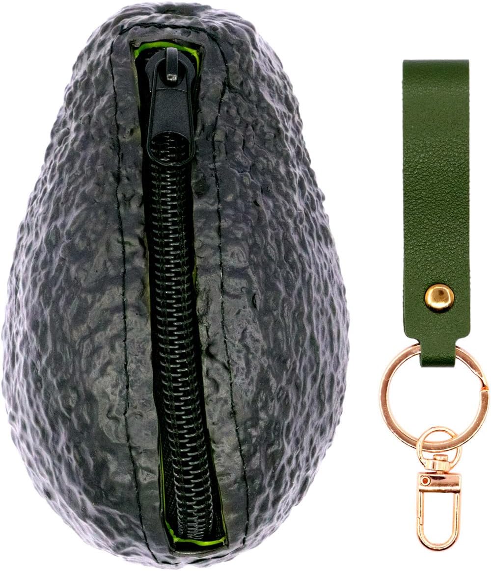 Avocado Coin Purse Pouch, Novelty Wallet Gifts For Avocado Lover Women Kids, Realistic Looking Cute Avocado Decorations, Wristlet Wallets Avocado Decorations Accessories