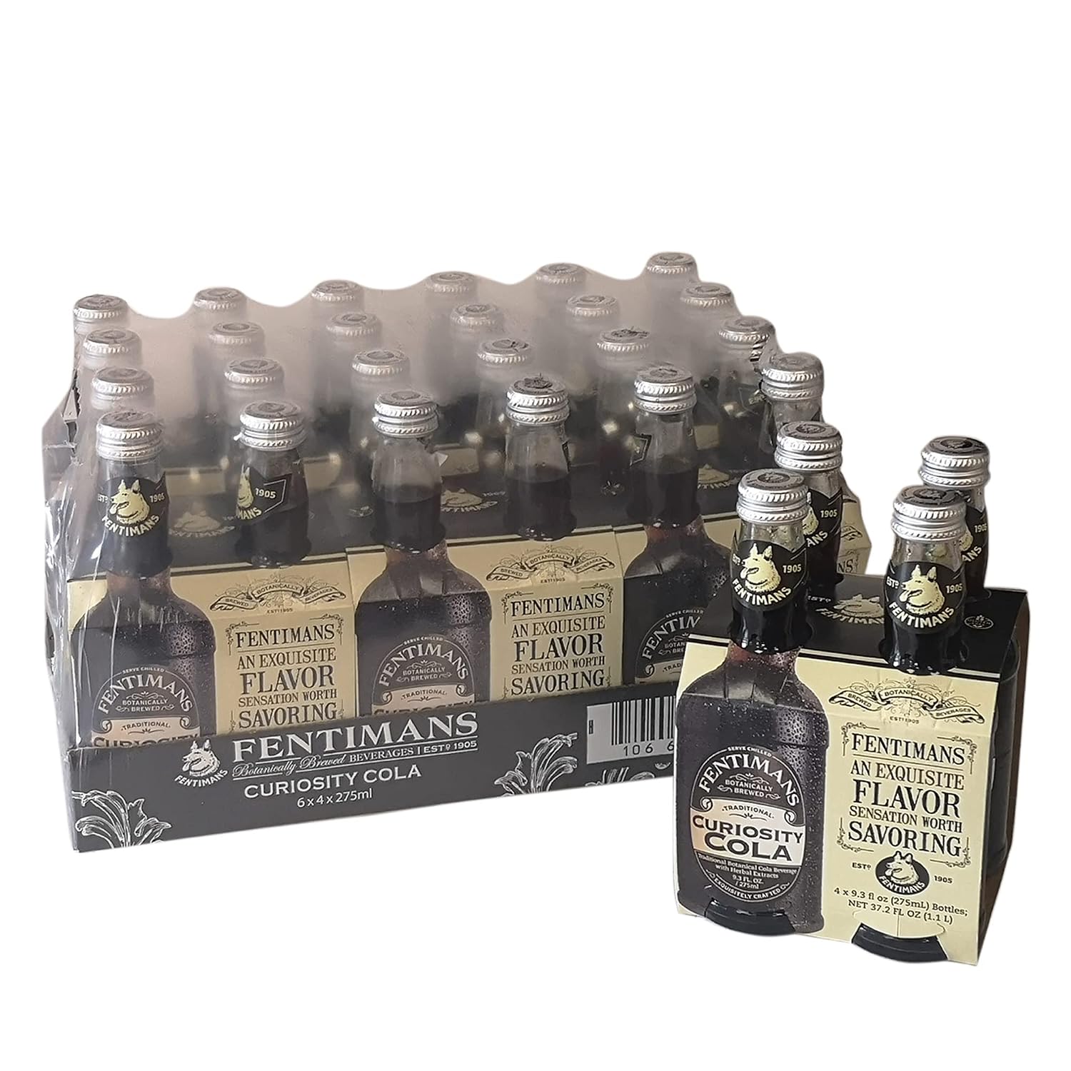 Fentimans Sparkling Curiosity Cola - Healthy Soda, All Natural Craft Soda Pop, Perfect Mixer, Natural Ingredients, Botanically Brewed - 9.3 Fl Oz (Pack of 24)