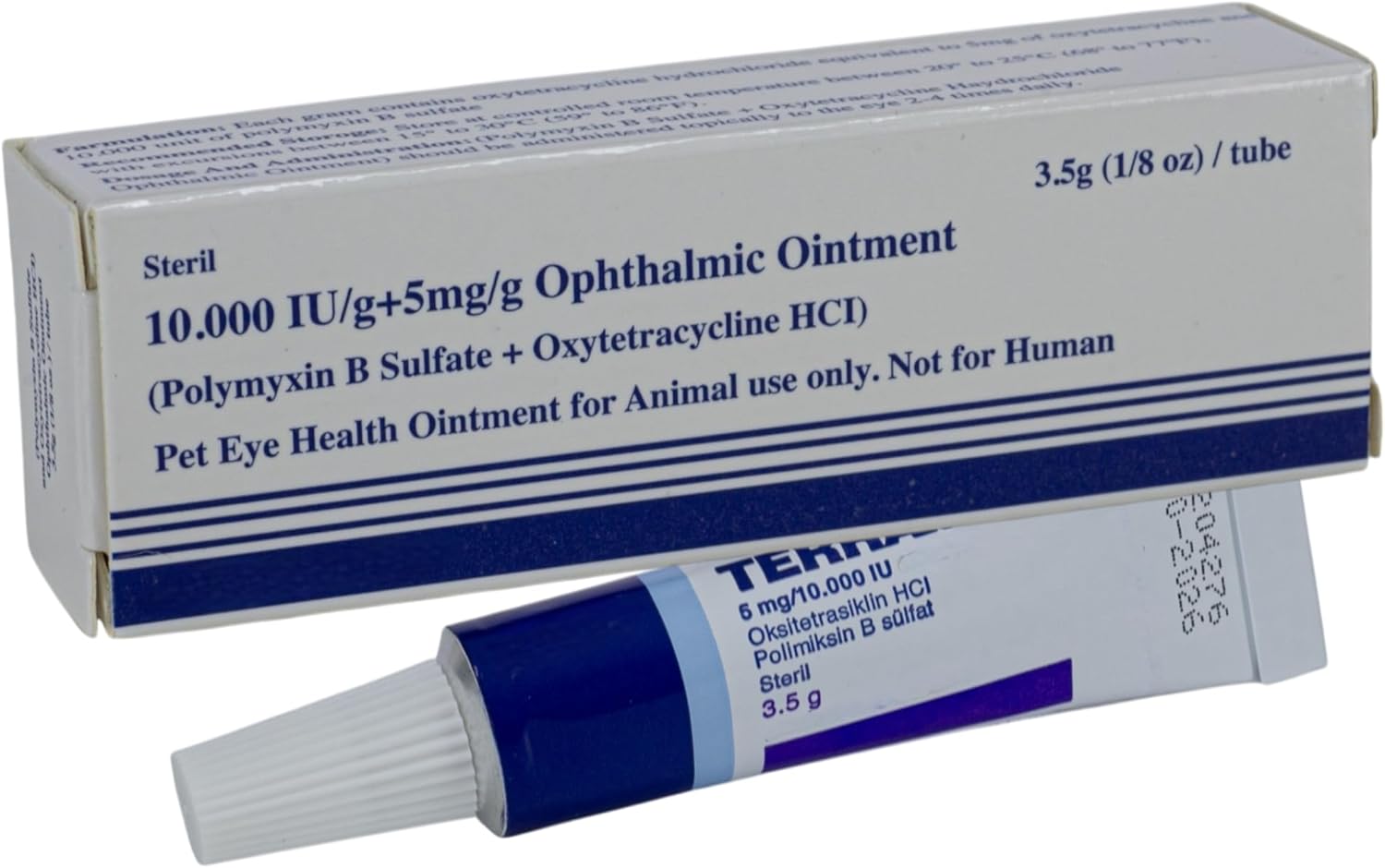 Pet Eye Health Ointment for Dogs, Cats, Cattle, Sheep, Horses, Birds and Puppies, Kittens 1/8 oz /3.5gr - 1 Tube
