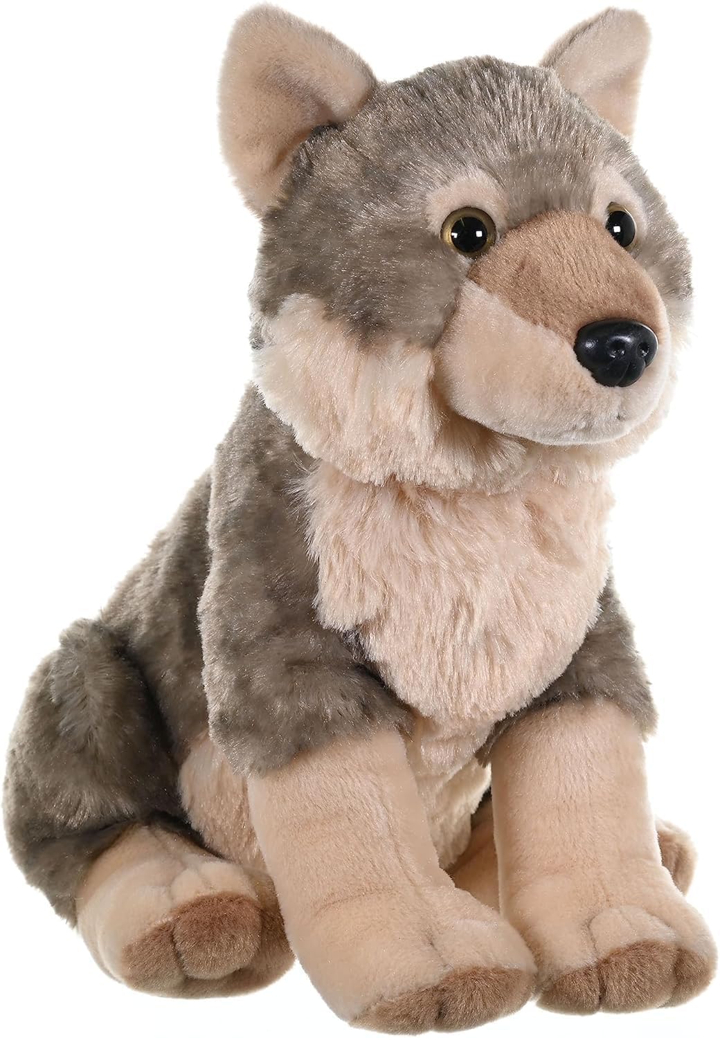 Wild Republic 10963 Wolf Plush, Cuddlekins Cuddly Soft Toys, Kids Gifts, 30 cm,Grey