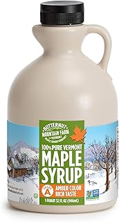 Butternut Mountain Farm Pure Vermont Maple Syrup, Grade A, Amber Color, Rich Taste, All Natural, Easy Pour Jug, 32 Fl Oz, 1 Qt