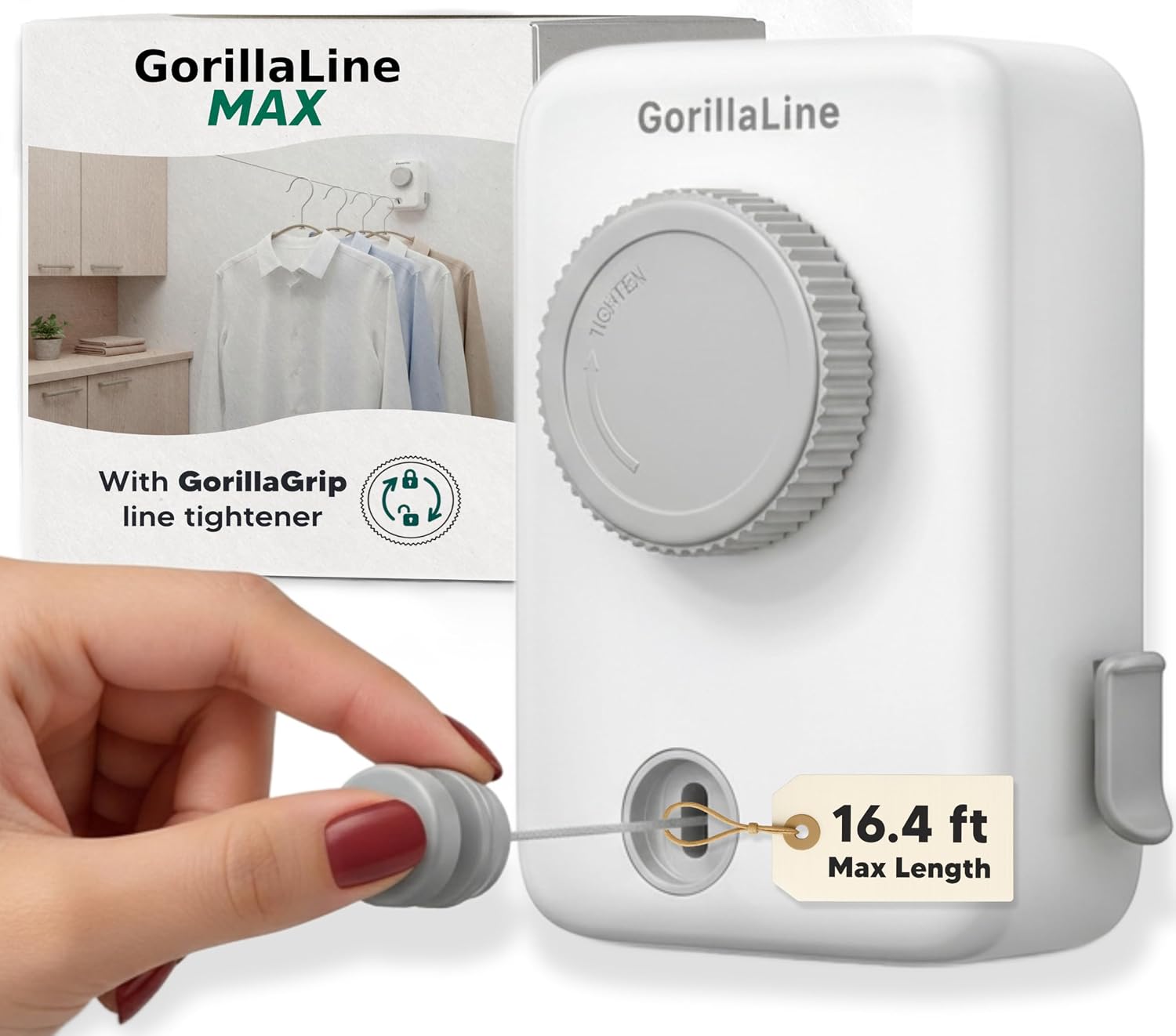Retractable Clothesline - Indoor Outdoor Wall Mounted Clothes Line
