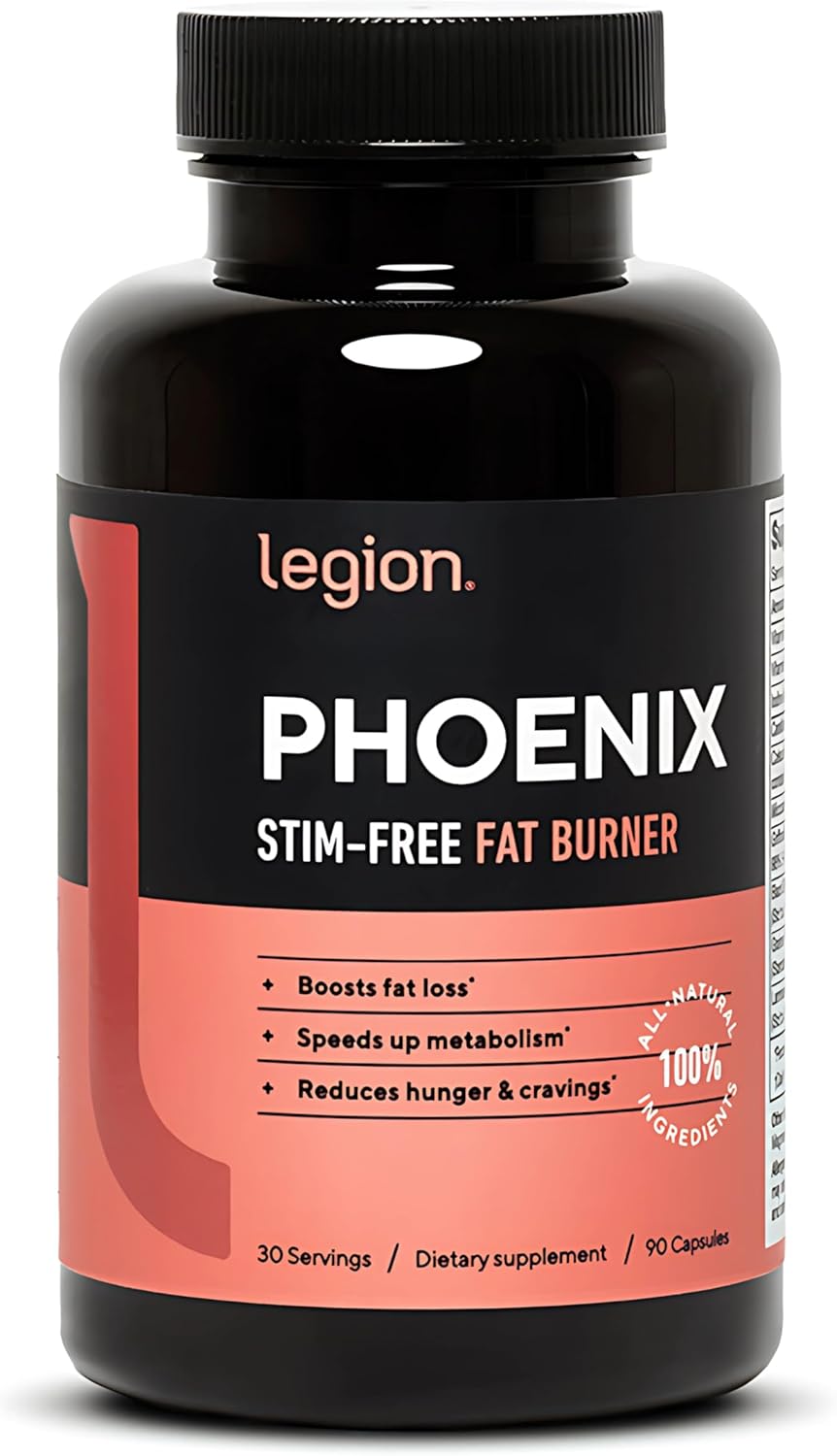 Legion Phoenix Thermogenic Fat Burners & Weight Loss Pills - 30 Serv, 90 Capsules
