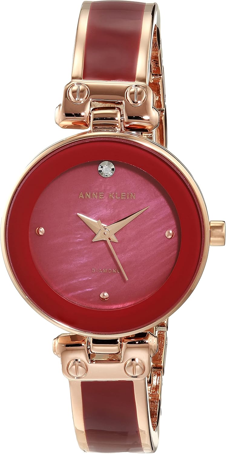Anne Klein Women's Genuine Diamond Dial Bangle Watch