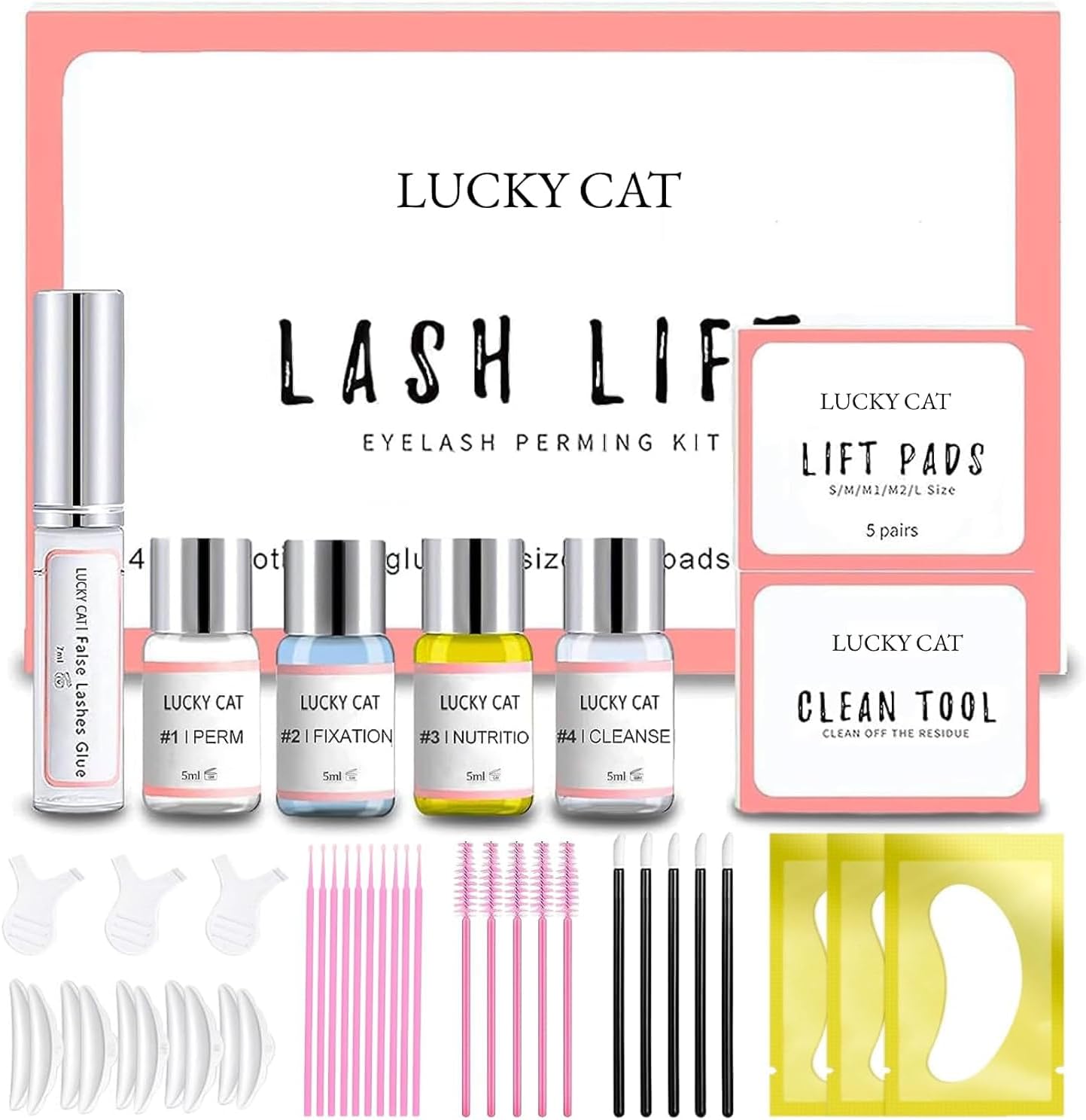2025 Updated Lash Lift Kit Eyelash Perm Kit, Professional Eyelash Curling Set, Glue Upgraded Version Eyelash perming kit, Lash lift Curling Perming Wave Suitable for Salon at Home