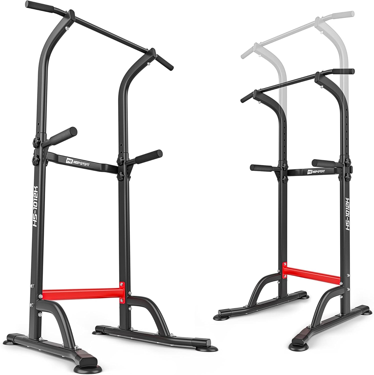 Hop-Sport Power Tower HS-1012 – Multifunctionele Power Tower met Dip Station, Pull-Up Bar, Push-Up Grepen en Verstelbare Armsteunen – Krachtstation voor Thuis Fitness