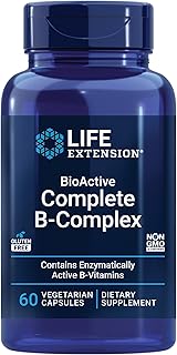 Life Extension Bioactive Complete B-Complex, Heart, Brain and Nerve Support, Healthy Energy, Metabolism, Complete B Complex, 60 Vegetarian Capsules