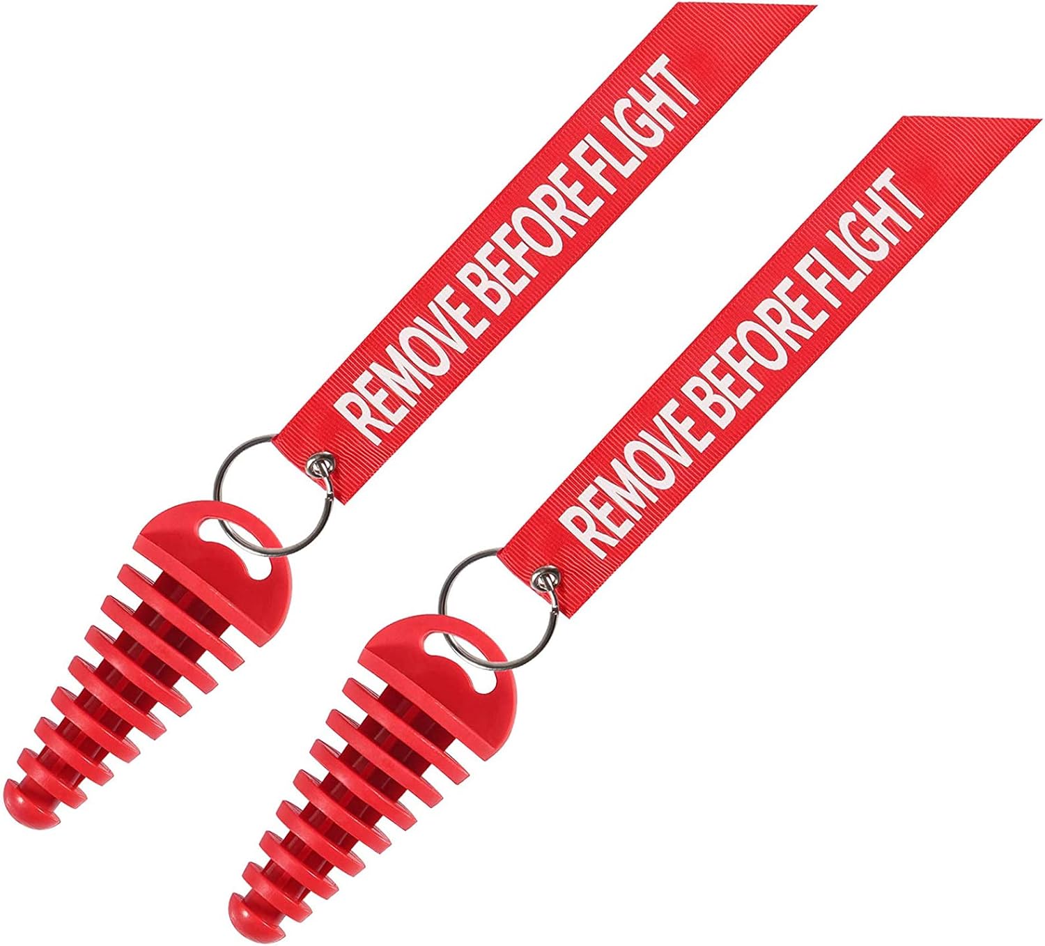 Epiken JZY Dirt Bike Exhaust Plug, 0.6 Inches -1.5 Inches Muffler Exhaust Wash Plug for Motorcycle Dirt Bike 2 Stroke with Keychain Tag (2 Pack) -Red