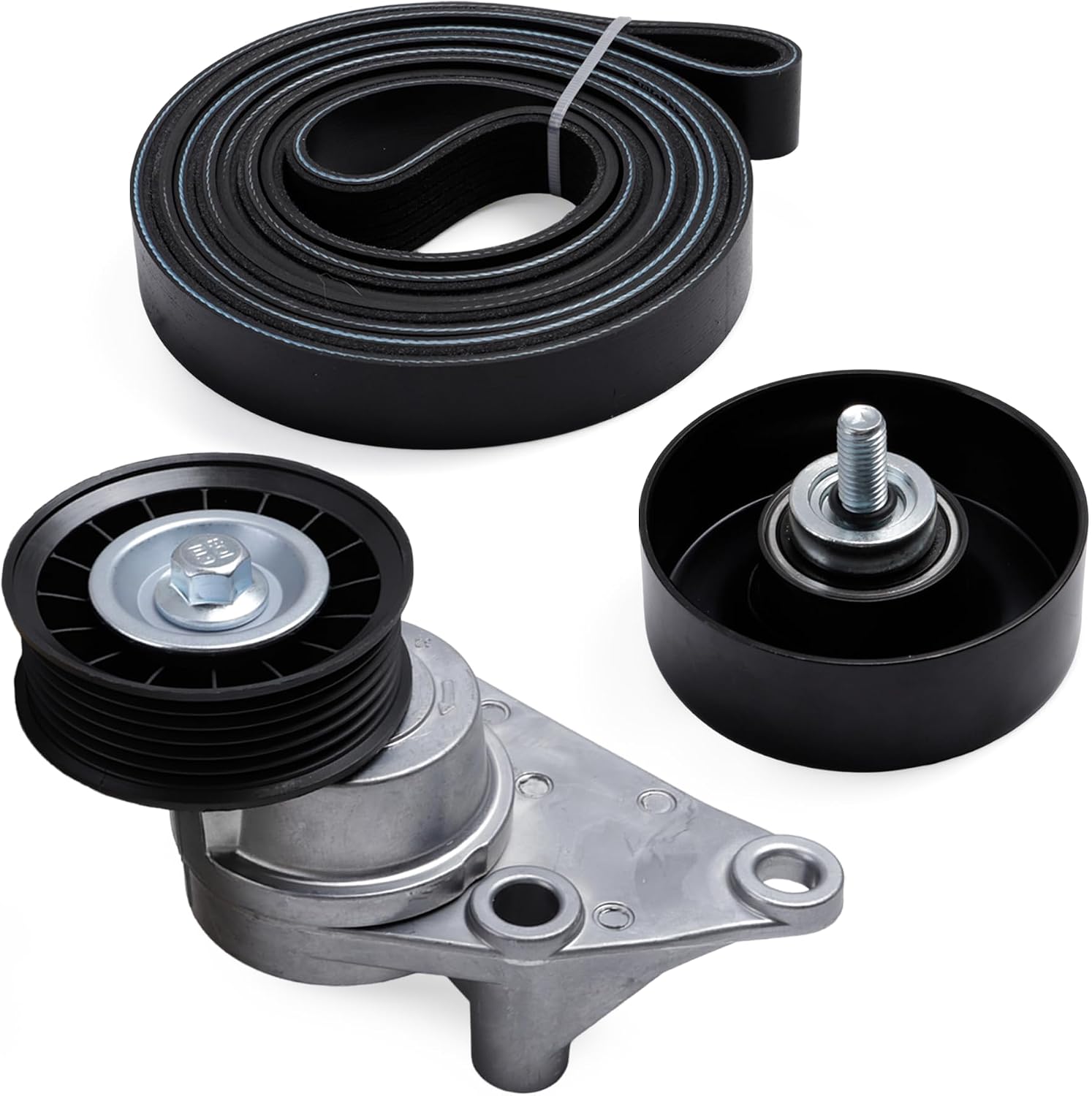 Belt Tensioner Serpentine Belt Idler Pulley Kit for Cadillac 2003-2006