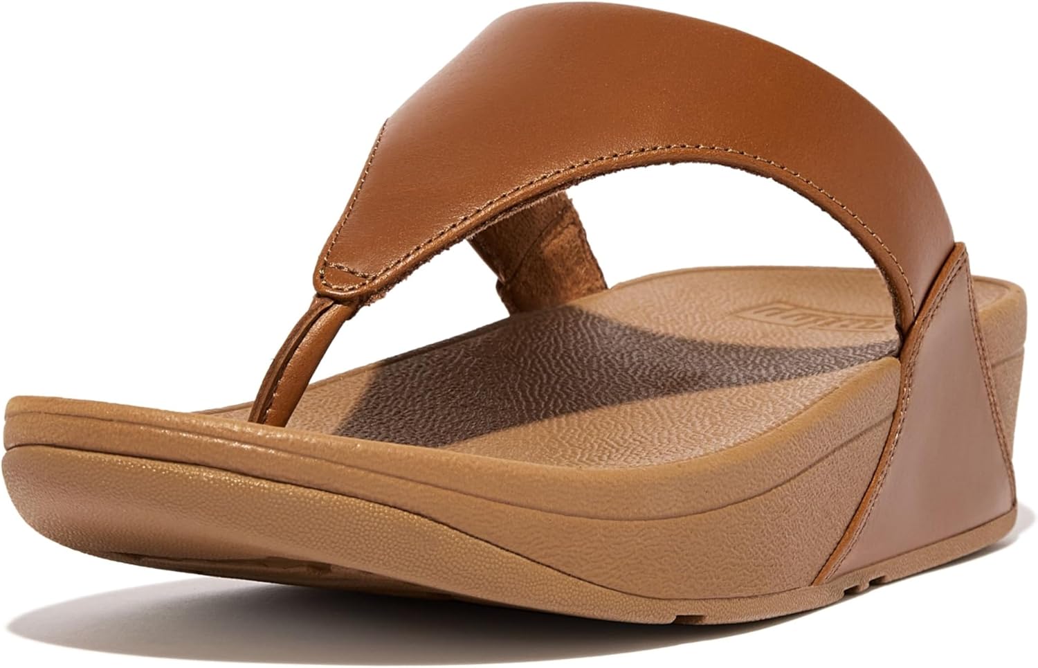 Fitflop Lulu Leather Toepost Womens Platform Sandals in White
