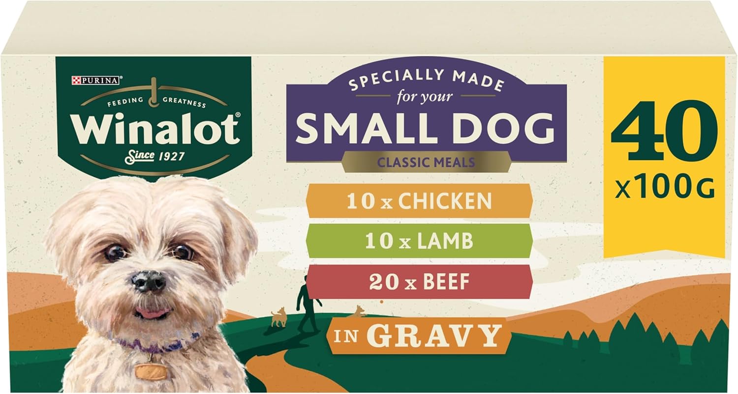 Winalot Meaty Chunks Small Dog Mixed in Gravy Wet Dog Food 40x100g