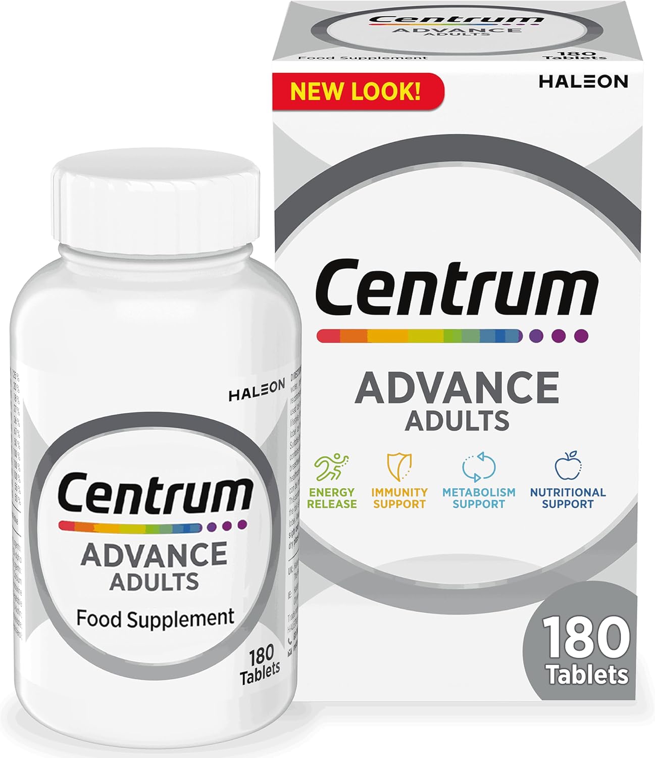Centrum Advance Multivitamin & Mineral Supplements, 24 essential nutrients including vitamin D, C, Calcium, Daily Multivitamin Tablets, 180ct