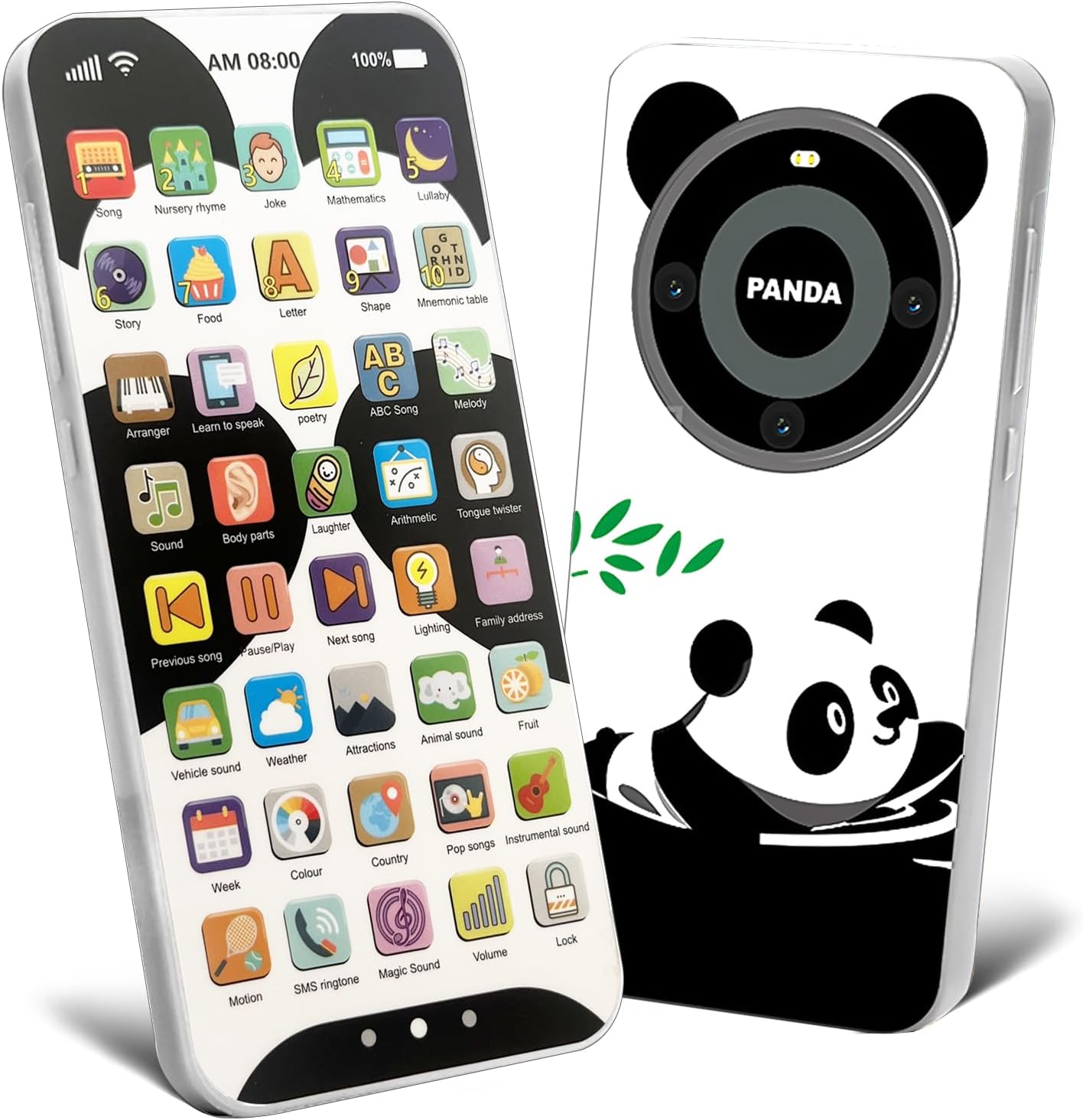 Kids Phone with 10,000+ Educational Content, Rechargeable Toddler Learning Phone with Music & Sounds, Pretend Play Cell Phone for Boys & Girls Ages 0-5, Best Gift for Toddler Toys