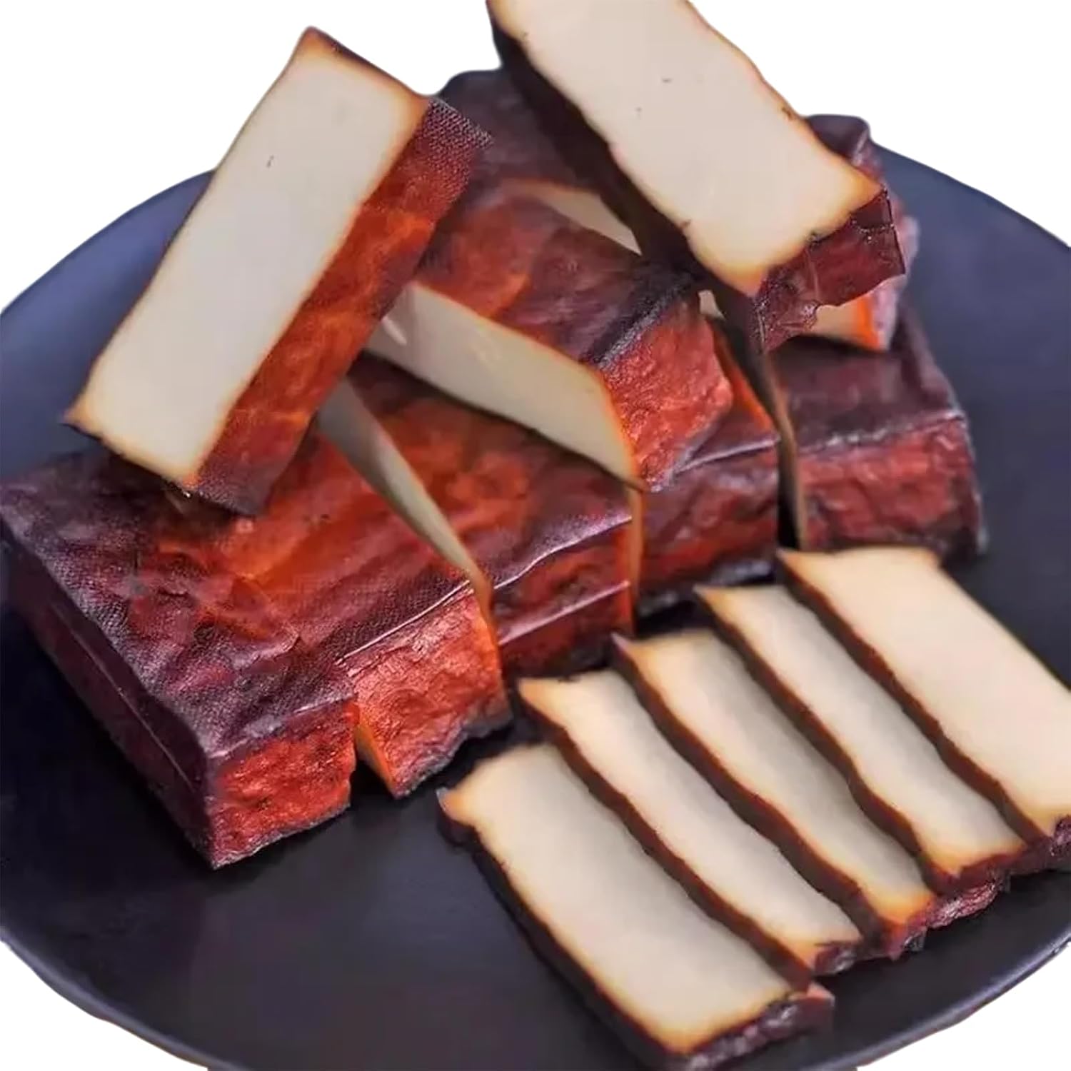 Smoked Tofu（410g/14.2oz,2Packs/bag）Baked Tofu Made with Dried Soy Beans Fried Tofu For Asian Style Vegetarian Dishes Teriyaki Flavor Bean Curd Marinated Miso Chickpea Sprouted Pumfu Bites