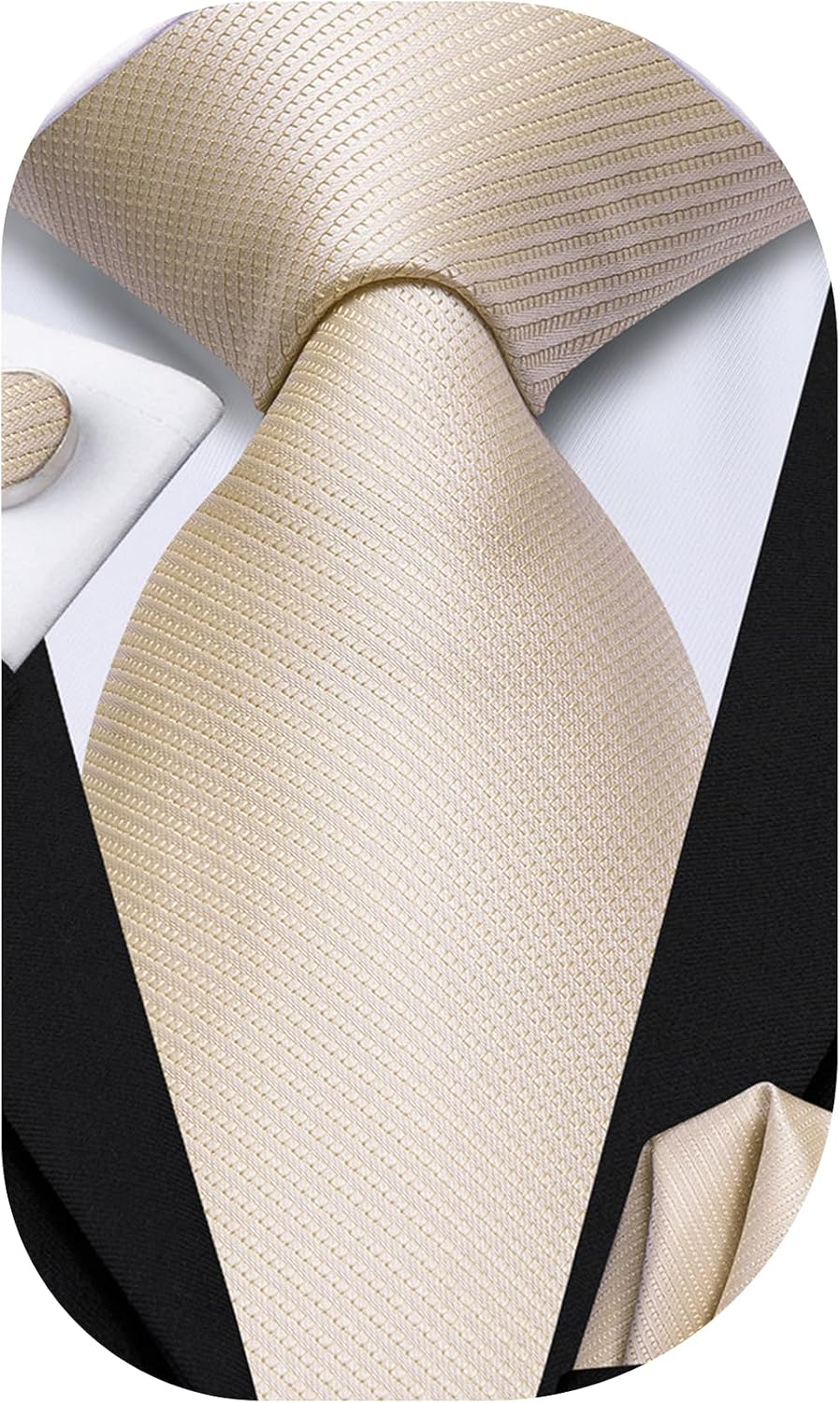 Hi-Tie Men Ties Sets Silk Stripe Paisley Necktie Pocket Square Cufflinks for Business Wedding