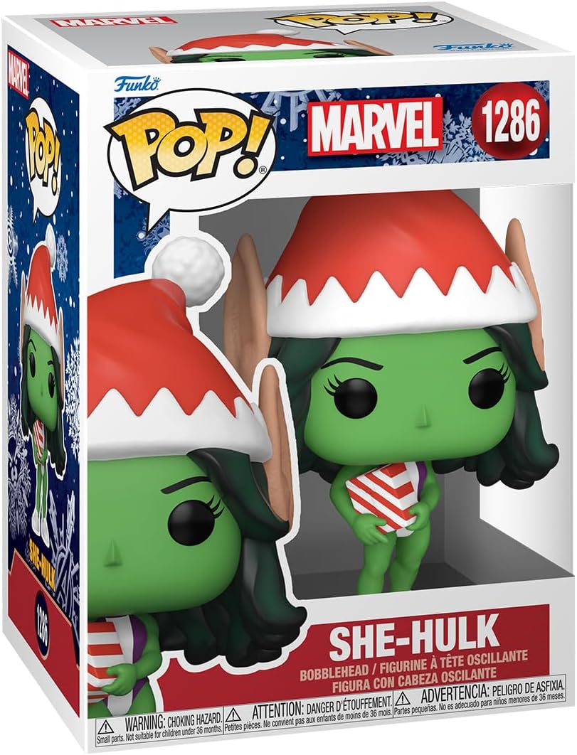 Funko POP! Marvel: Holiday - She-Hulk - Marvel Comics - Collectable Vinyl Figure - Gift Idea - Official Merchandise - for Kids & Adults - Movies Fans - Model Figure for Collectors and Display